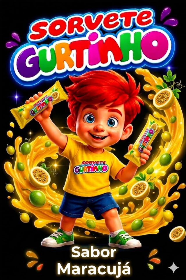 Sorvete Gurtinho sabor maracujá